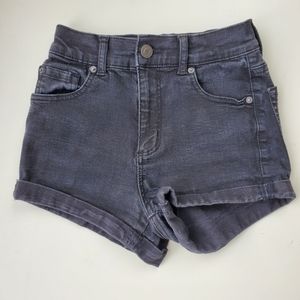 GARAGE black denim jean shorts